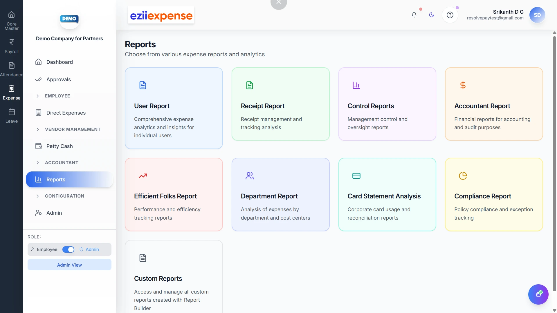 Reports and analytics - 8 comprehensive report types